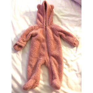 Hooded with ears, long sleeve onesie
